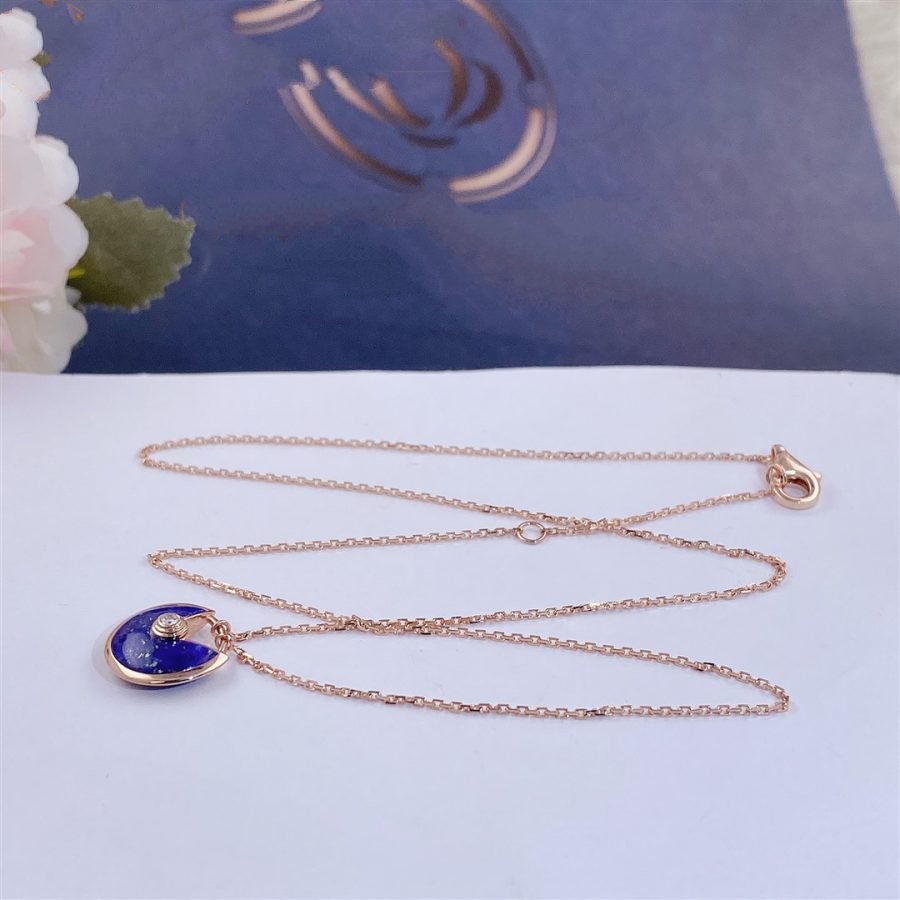 [Psychic Jewelrys]AMULETTE ROSE GOLD AGATE NECKLACE