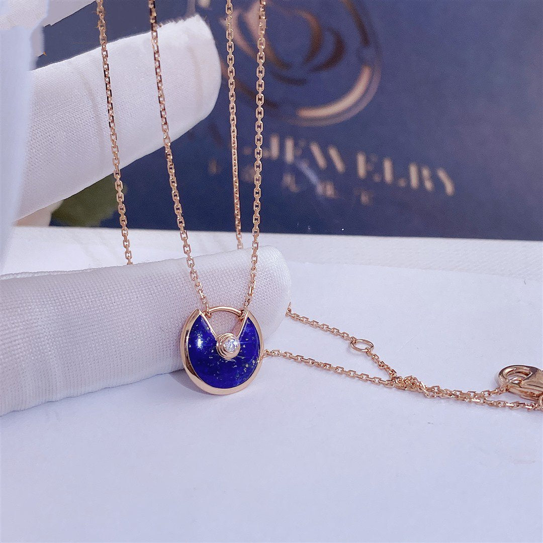 [Psychic Jewelrys]AMULETTE ROSE GOLD AGATE NECKLACE