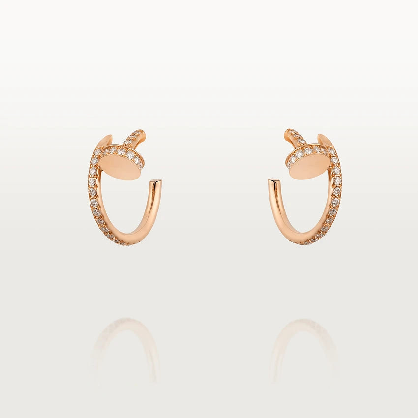 [Psychic Jewelrys]JUSTE EARRINGS 12.75MM PINK GOLD DIAMOND