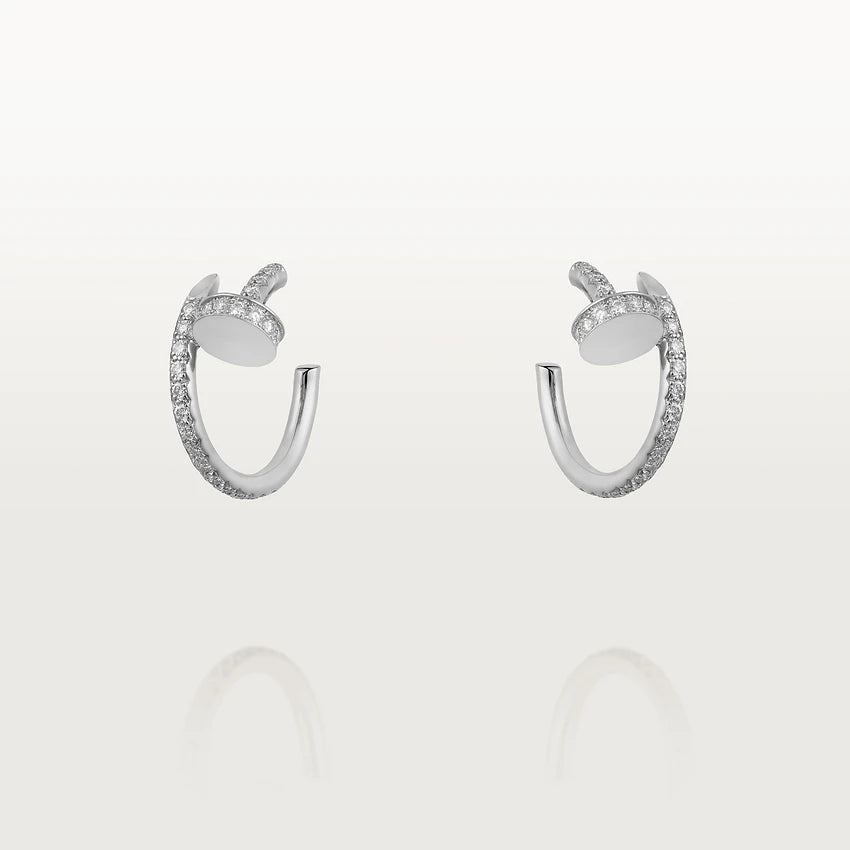 [Psychic Jewelrys]JUSTE EARRINGS 12.75MM SILVER DIAMOND