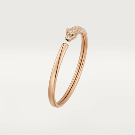 [Psychic Jewelrys]PANTHERE ROSE GOLD DIAMOND OPEN BRACELET