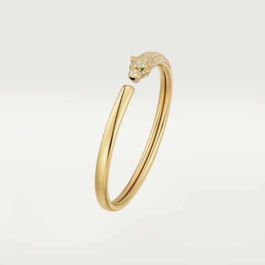 [Psychic Jewelrys]PANTHERE GOLD DIAMOND OPEN BRACELET