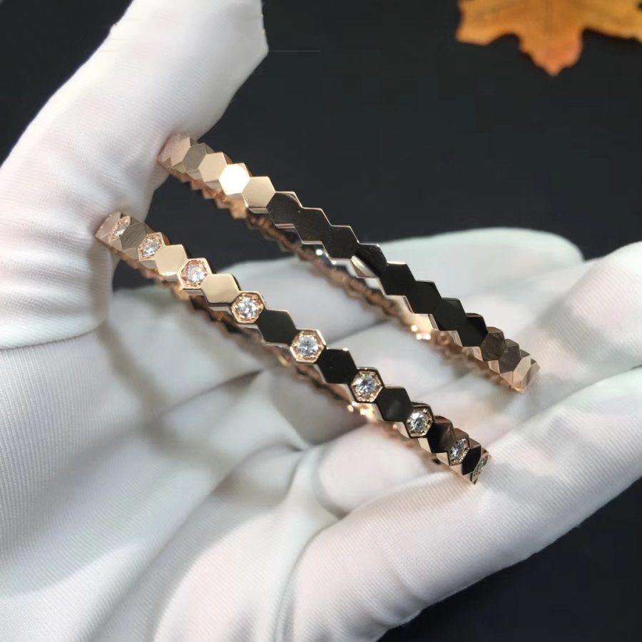 [Psychic Jewelrys]BEE LOVE PINK GOLD DIAMOND BRACELET