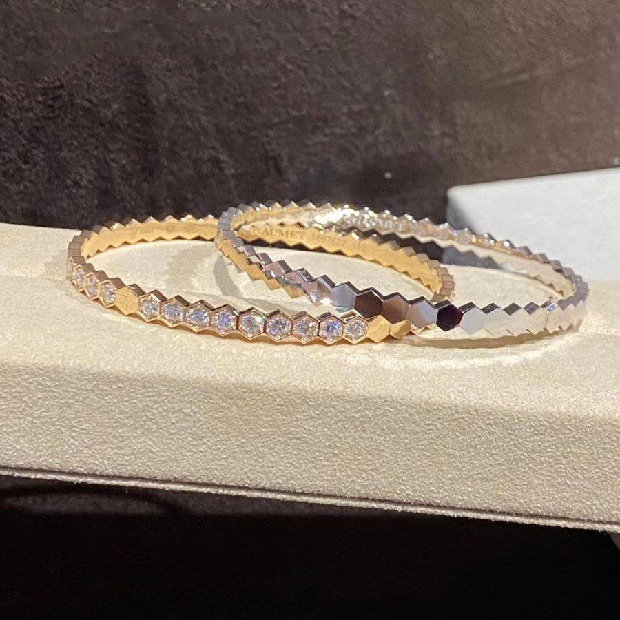 [Psychic Jewelrys]BEE LOVE GOLD BRACELET FULL DIAMOND