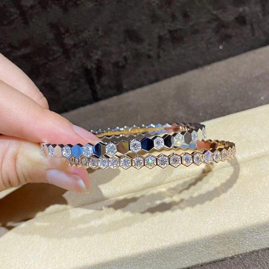 [Psychic Jewelrys]BEE LOVE GOLD BRACELET FULL DIAMOND