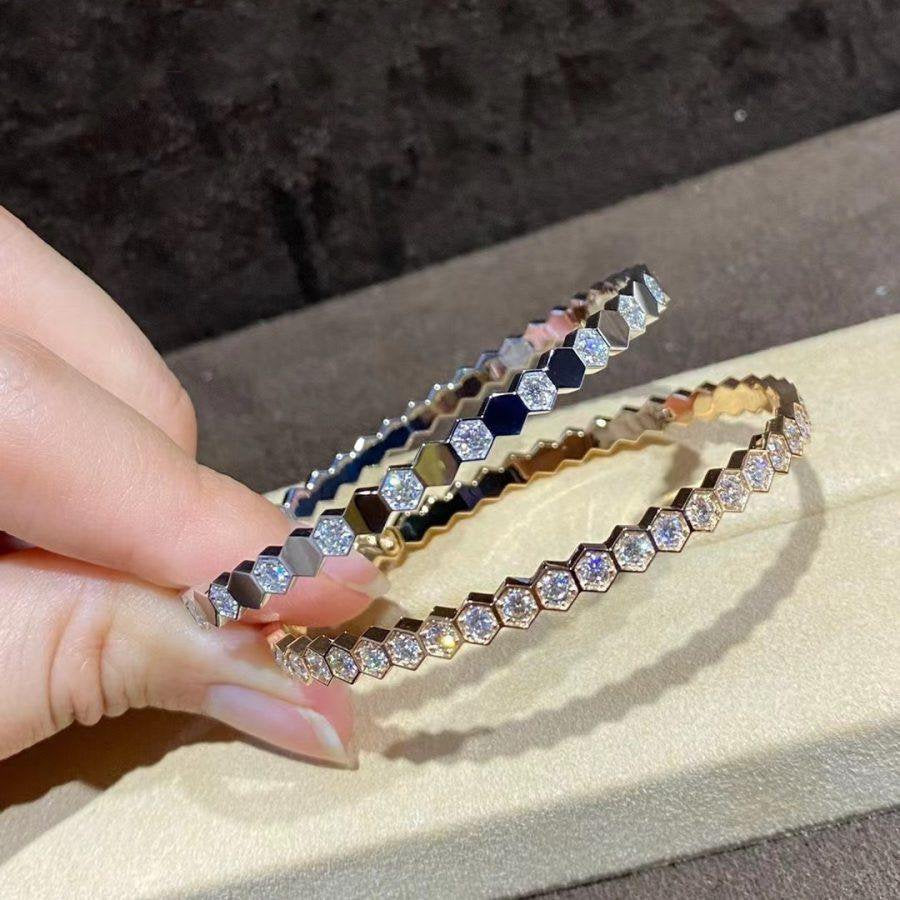 [Psychic Jewelrys]BEE LOVE GOLD BRACELET FULL DIAMOND