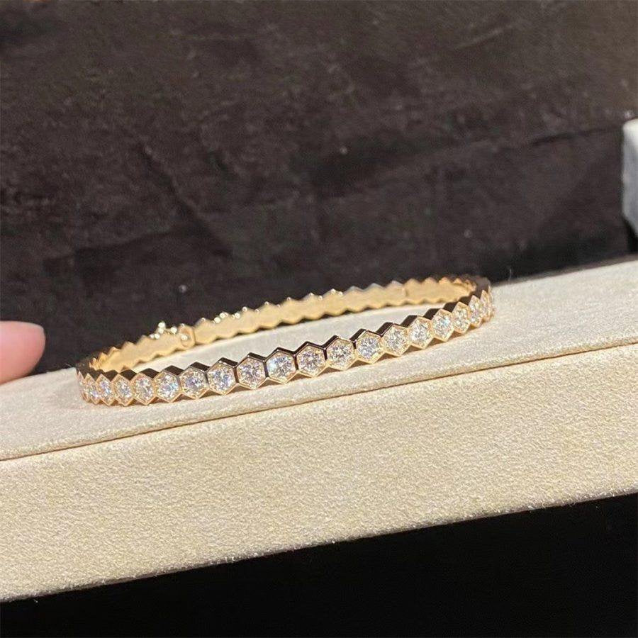 [Psychic Jewelrys]BEE LOVE GOLD BRACELET FULL DIAMOND