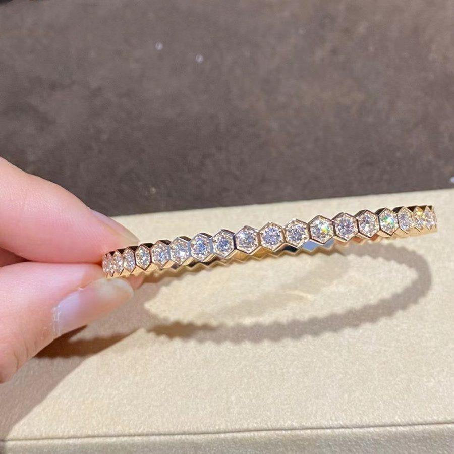 [Psychic Jewelrys]BEE LOVE GOLD BRACELET FULL DIAMOND
