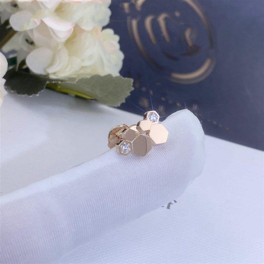 [Psychic Jewelrys]BEE LOVE PINK GOLD DIAMOND EARRINGS
