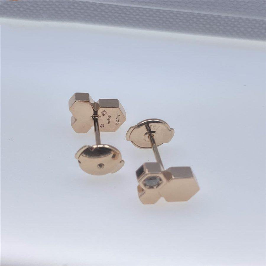 [Psychic Jewelrys]BEE LOVE PINK GOLD DIAMOND EARRINGS