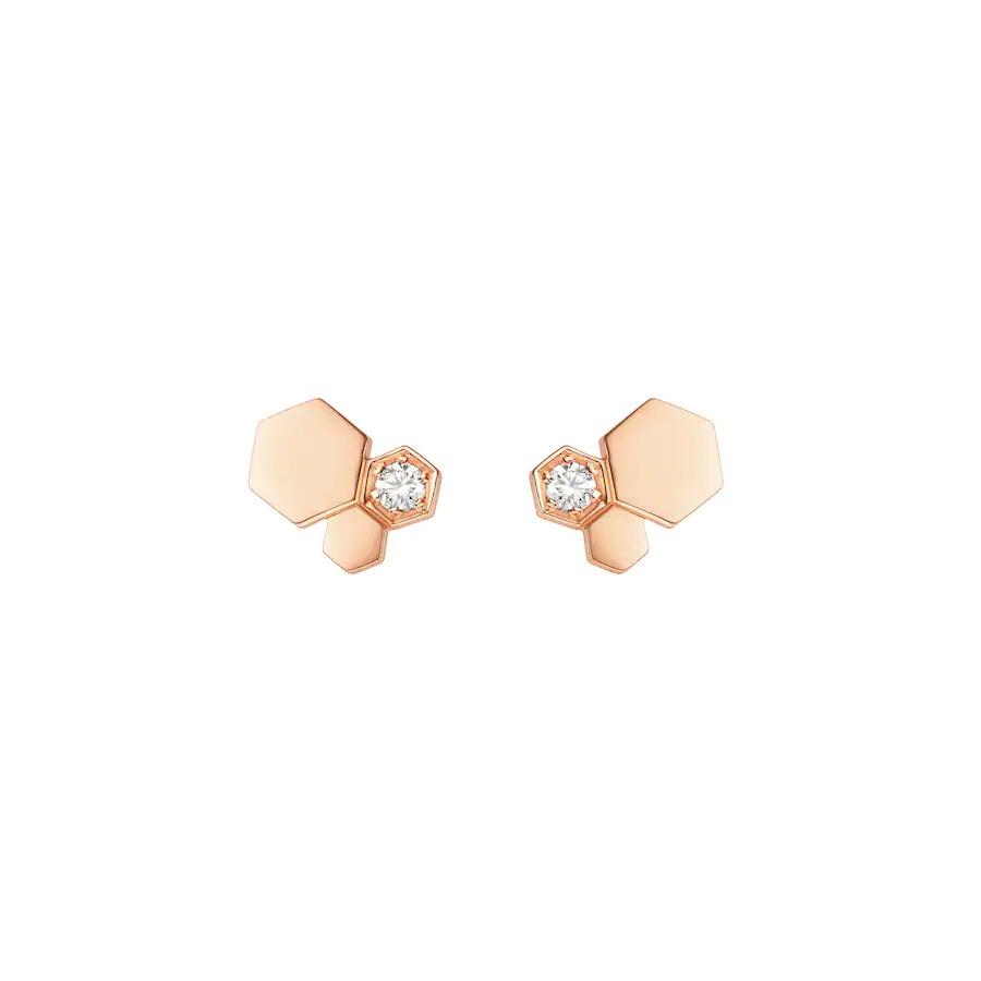 [Psychic Jewelrys]BEE LOVE PINK GOLD DIAMOND EARRINGS