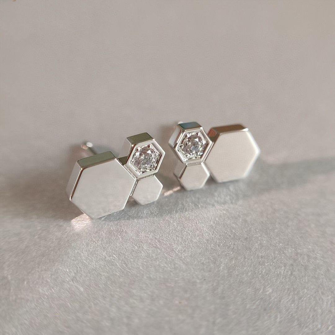 [Psychic Jewelrys]BEE LOVE SILVER DIAMOND EARRINGS