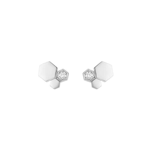 [Psychic Jewelrys]BEE LOVE SILVER DIAMOND EARRINGS