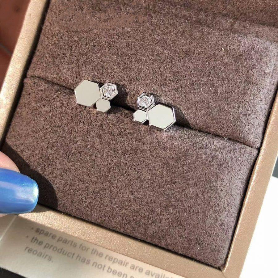 [Psychic Jewelrys]BEE LOVE SILVER DIAMOND EARRINGS