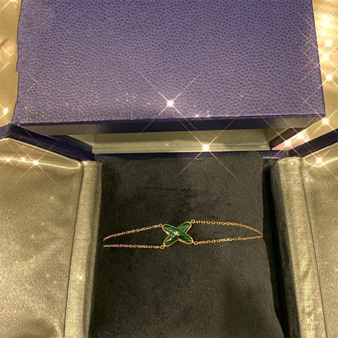[Psychic Jewelrys]JEUX BRACELET MALACHITE PINK GOLD 1 DIAMOND