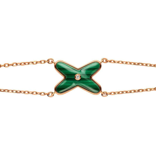 [Psychic Jewelrys]JEUX BRACELET MALACHITE PINK GOLD 1 DIAMOND