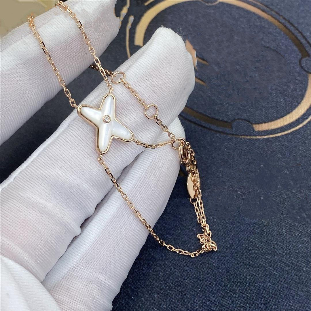 [Psychic Jewelrys]JEUX BRACELET WHITE MOP PINK GOLD 1 DIAMOND
