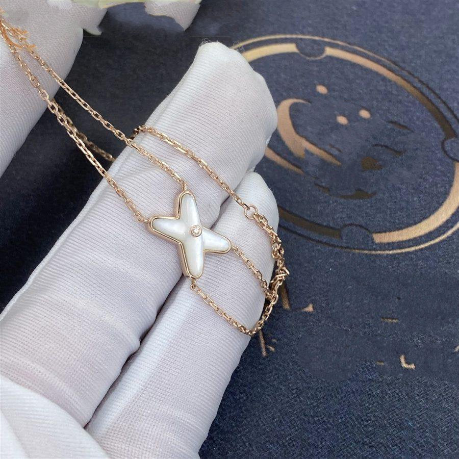 [Psychic Jewelrys]JEUX BRACELET WHITE MOP PINK GOLD 1 DIAMOND