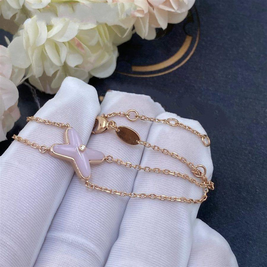 [Psychic Jewelrys]JEUX BRACELET PINK MOP PINK GOLD 1 DIAMOND