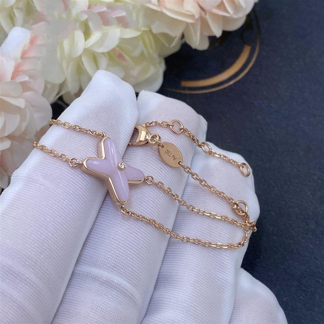 [Psychic Jewelrys]JEUX BRACELET PINK MOP PINK GOLD 1 DIAMOND
