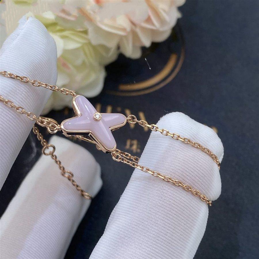 [Psychic Jewelrys]JEUX BRACELET PINK MOP PINK GOLD 1 DIAMOND