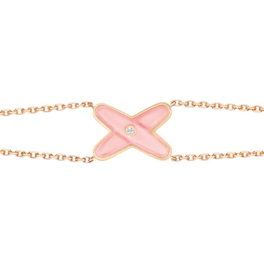 [Psychic Jewelrys]JEUX BRACELET PINK MOP PINK GOLD 1 DIAMOND