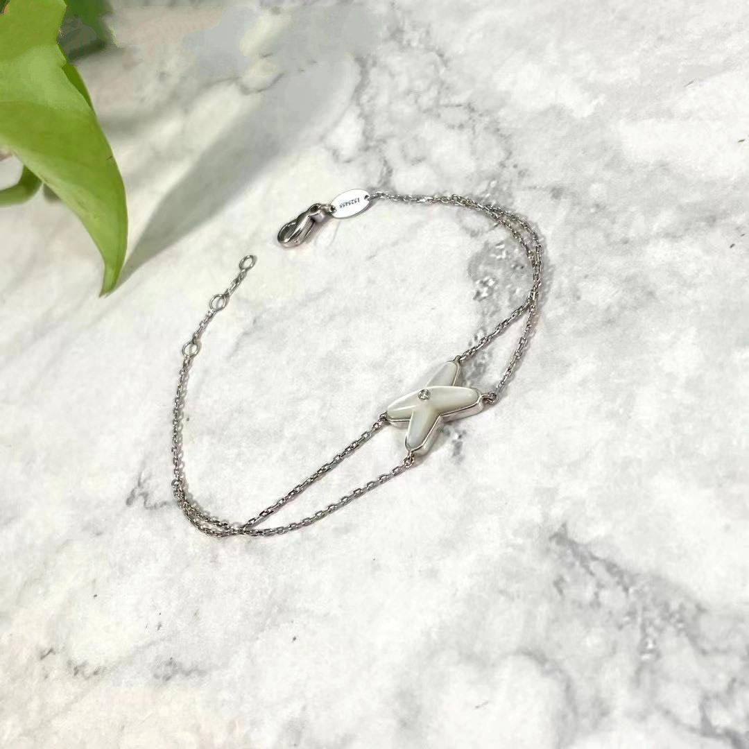 [Psychic Jewelrys]JEUX BRACELET WHITE MOP SILVER 1 DIAMOND