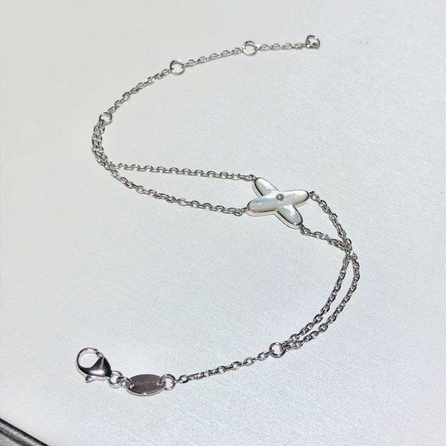 [Psychic Jewelrys]JEUX BRACELET WHITE MOP SILVER 1 DIAMOND