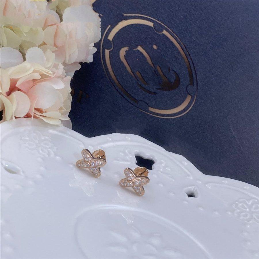 [Psychic Jewelrys]JEUX DE PINK GOLD DIAMOND EARRINGS