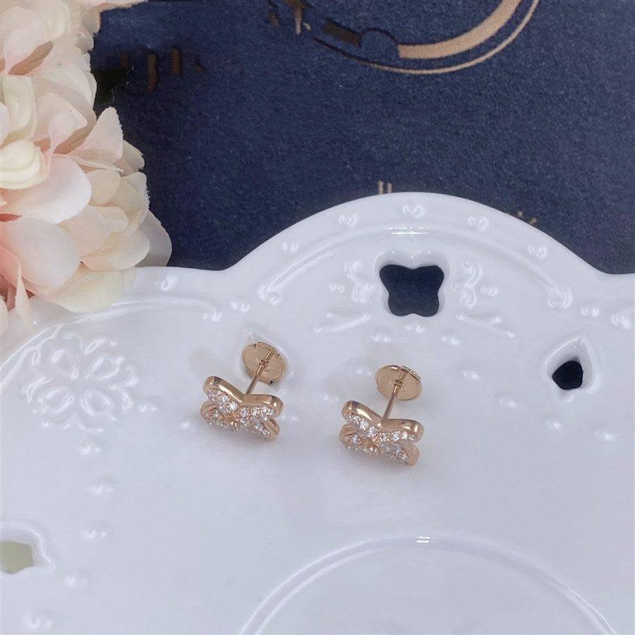 [Psychic Jewelrys]JEUX DE PINK GOLD DIAMOND EARRINGS