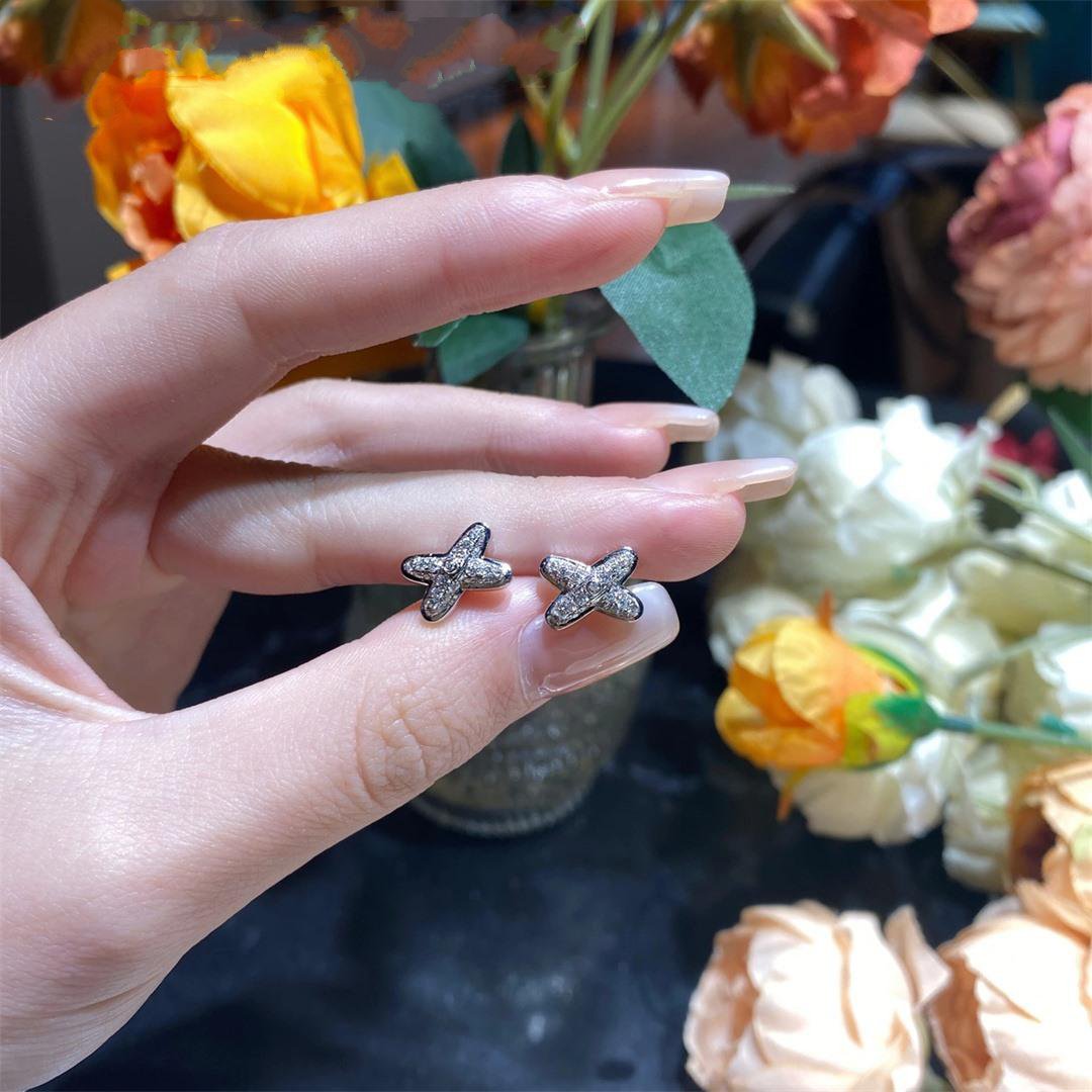 [Psychic Jewelrys]JEUX DE SILVER DIAMOND EARRINGS