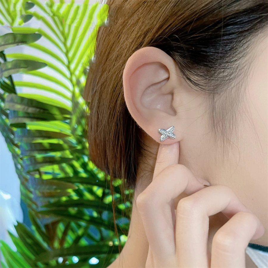 [Psychic Jewelrys]JEUX DE SILVER DIAMOND EARRINGS