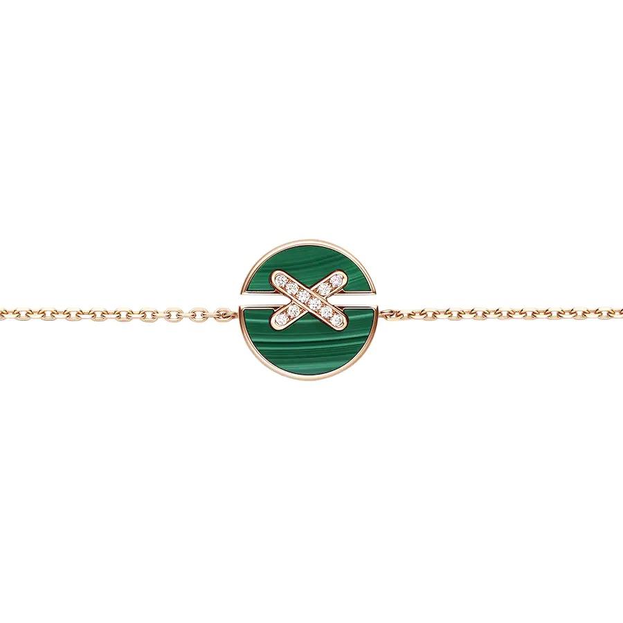 [Psychic Jewelrys]JEUX DE BRACELET MALACHITE PINK GOLD DIAMONDS