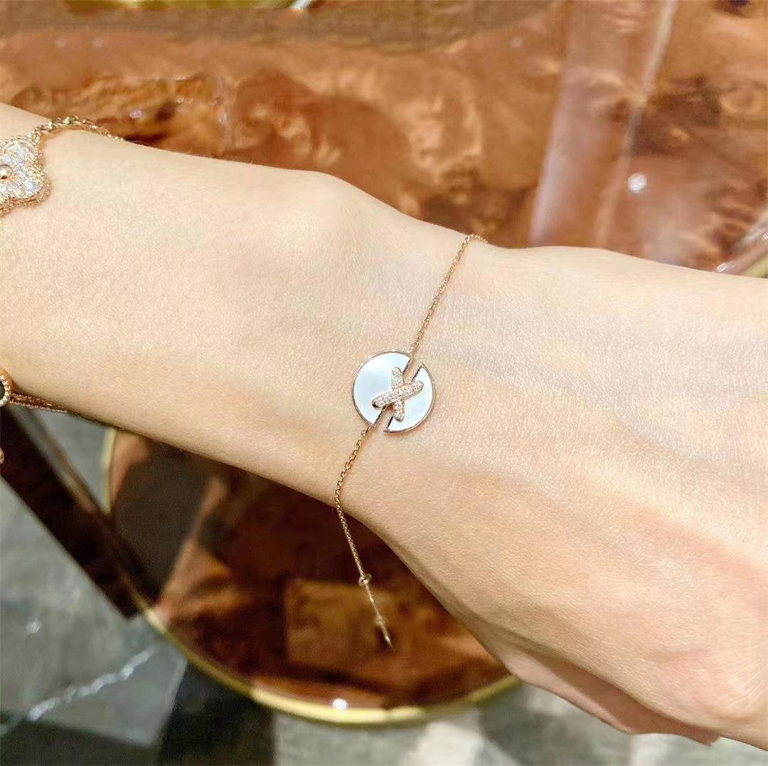[Psychic Jewelrys]JEUX DE BRACELET MOP PINK GOLD DIAMONDS
