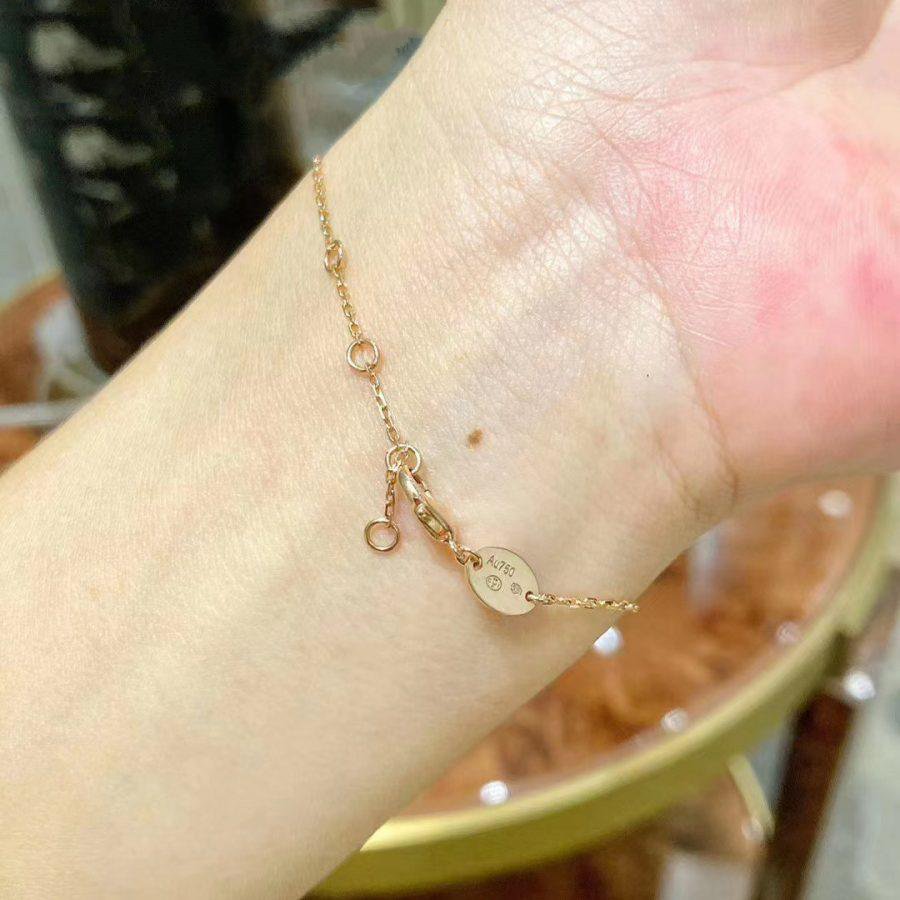 [Psychic Jewelrys]JEUX DE BRACELET MOP PINK GOLD DIAMONDS