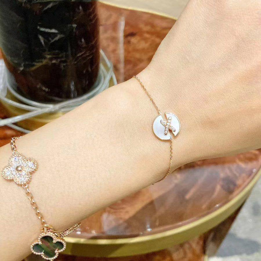 [Psychic Jewelrys]JEUX DE BRACELET MOP PINK GOLD DIAMONDS
