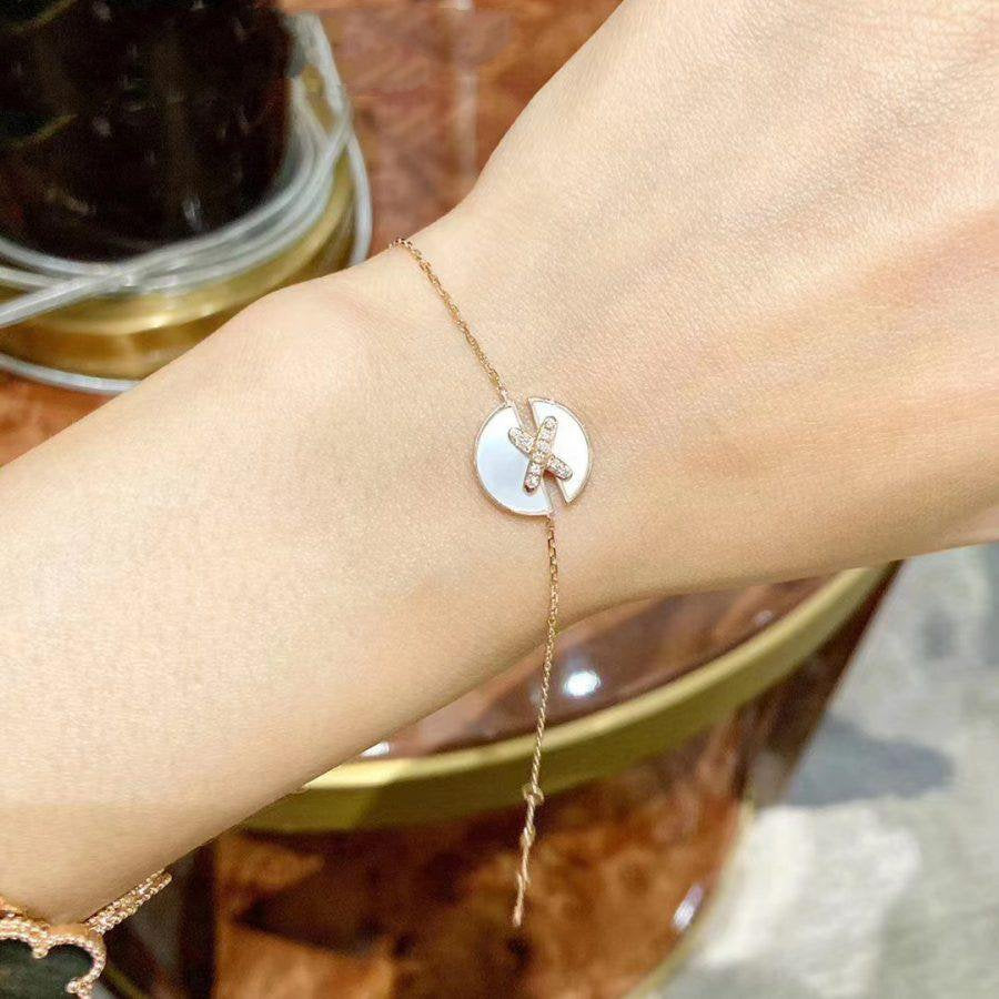 [Psychic Jewelrys]JEUX DE BRACELET MOP PINK GOLD DIAMONDS
