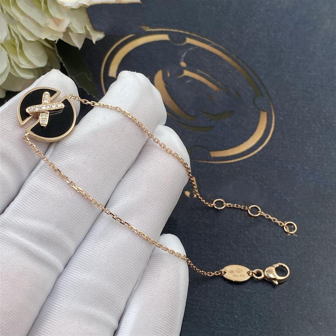 [Psychic Jewelrys]JEUX DE BRACELET ONYX PINK GOLD DIAMOND