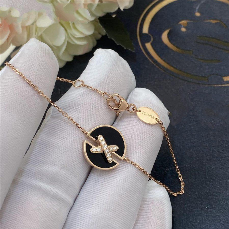 [Psychic Jewelrys]JEUX DE BRACELET ONYX PINK GOLD DIAMOND
