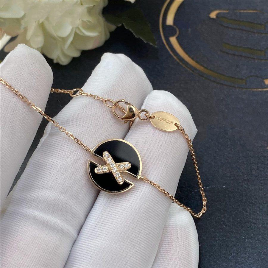 [Psychic Jewelrys]JEUX DE BRACELET ONYX PINK GOLD DIAMOND