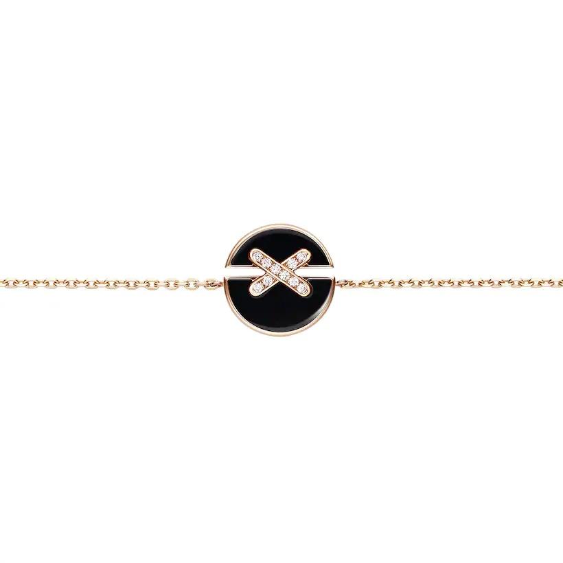 [Psychic Jewelrys]JEUX DE BRACELET ONYX PINK GOLD DIAMOND