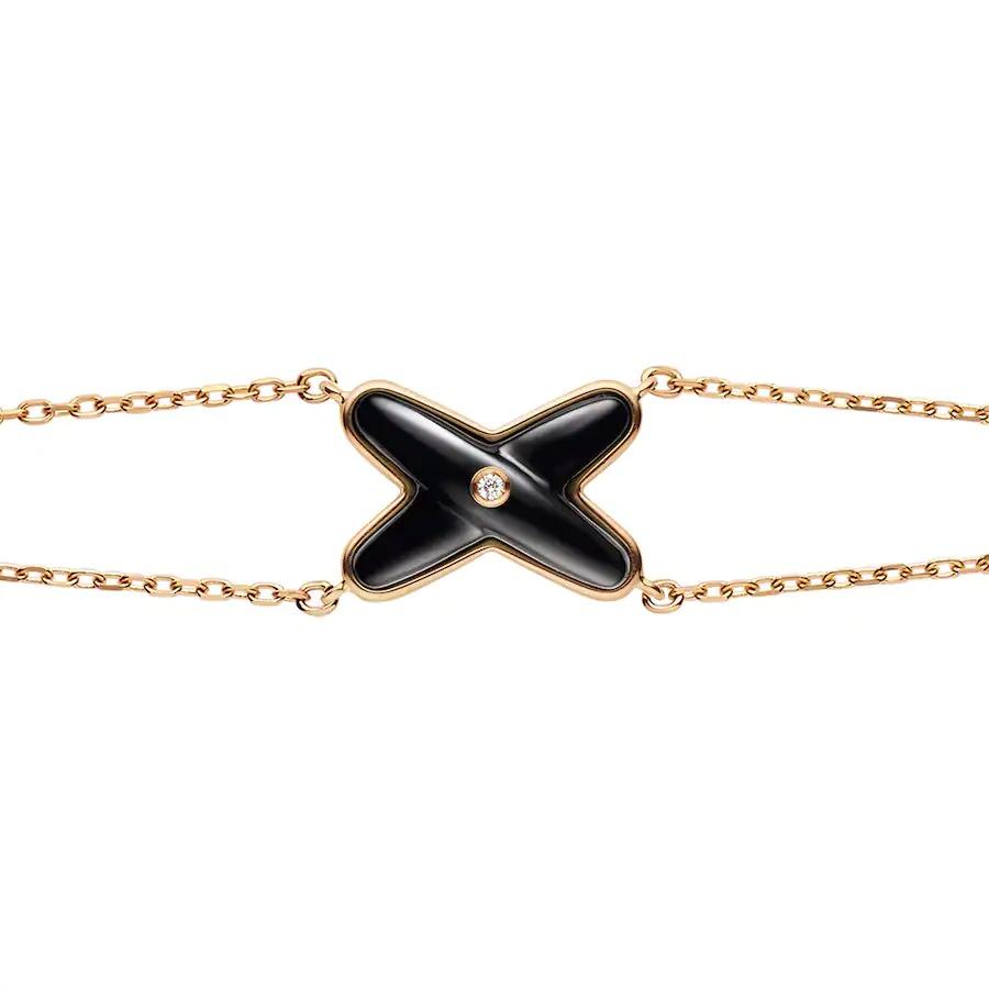 [Psychic Jewelrys]JEUX BRACELET ONYX PINK GOLD 1 DIAMOND