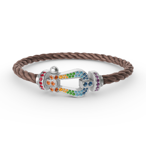 [Psychic Jewelrys]FORC LARGE HORSESHOE  COLORED DIAMOND BRACELET SILVER