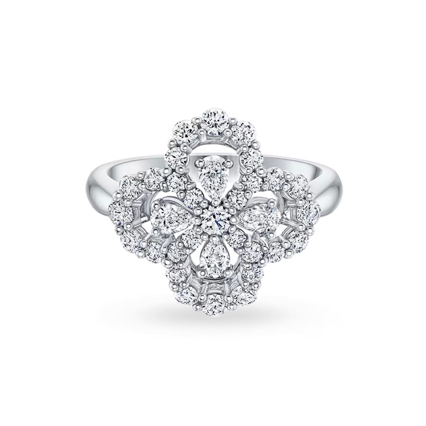 [Psychic Jewelrys]LOOP RING FULL MOTIF DIAMOND 16MM SILVE