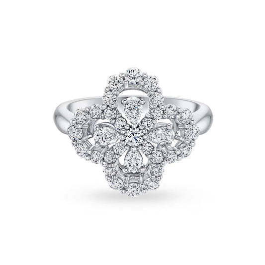 [Psychic Jewelrys]LOOP RING FULL MOTIF DIAMOND 16MM SILVE