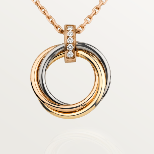 [Psychic Jewelrys]TRINITY NECKLACE GOLD  DIAMONDS
