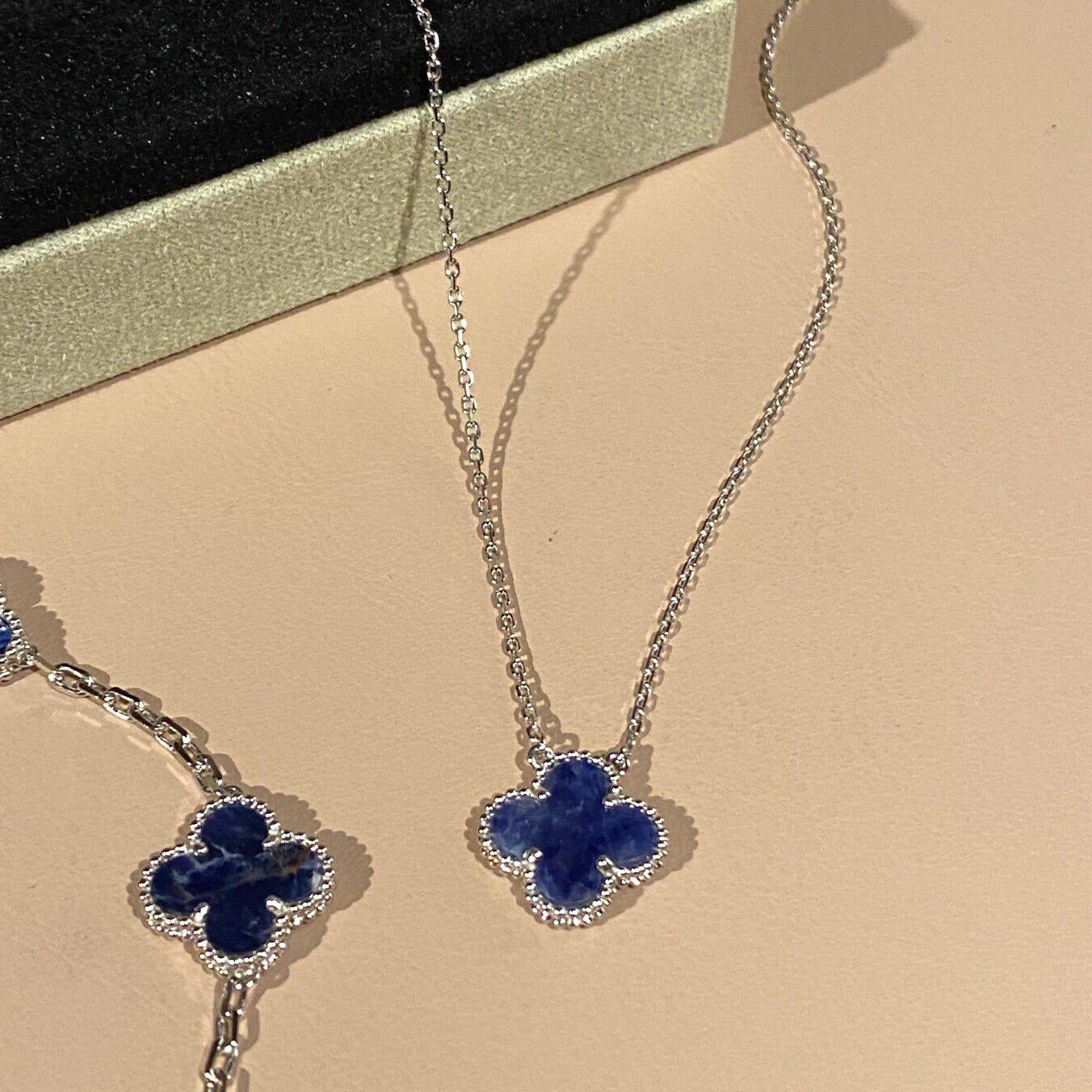 [Psychic Jewelrys]CLOVER 15MM PIETERSITE NECKLACE SILVER