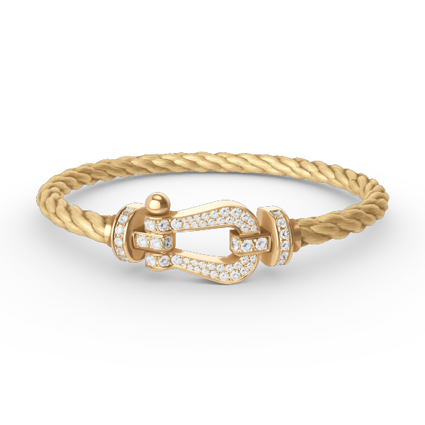 [Psychic Jewelrys]FORCE LARGE HORSESHOE FULL DIAMOND BRACELET GOLD