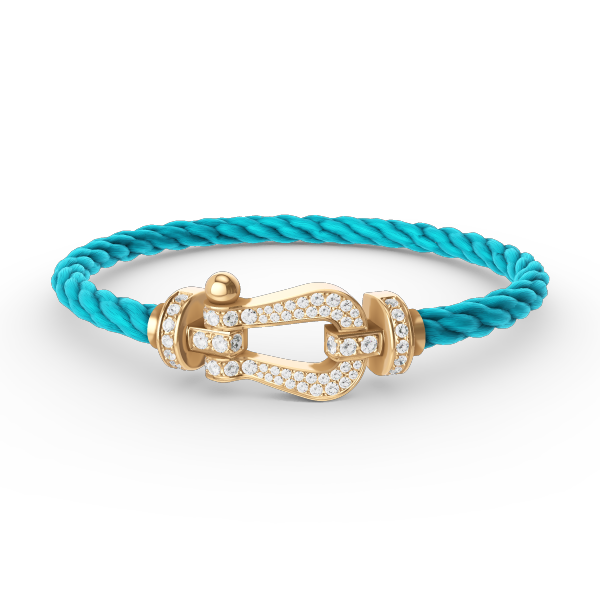[Psychic Jewelrys]FORCE LARGE HORSESHOE FULL DIAMOND BRACELET GOLD