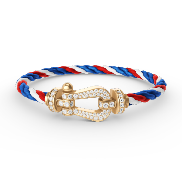 [Psychic Jewelrys]FORCE LARGE HORSESHOE FULL DIAMOND BRACELET GOLD